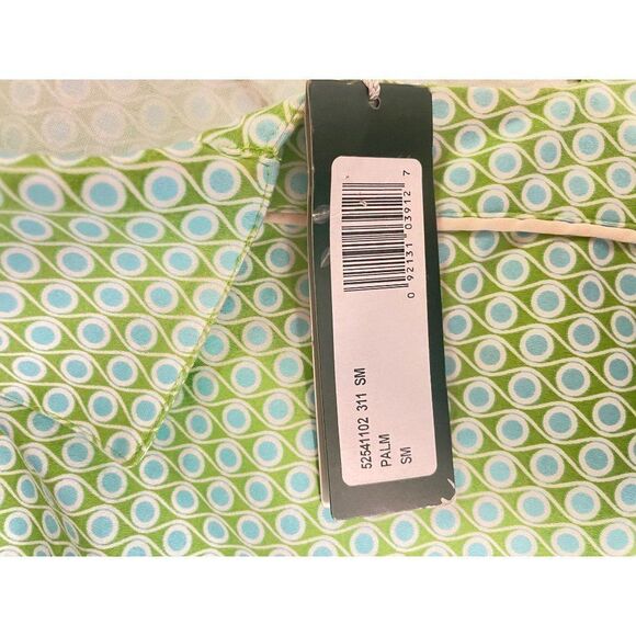 BOBBY JONES Women's Palm Green Dotted Shirt Shift Dress Small NWT - Picture 4 of 4